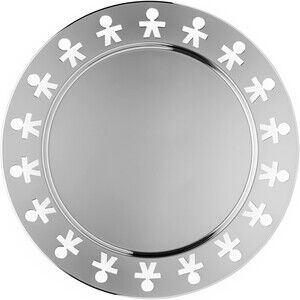 Alessi Italy Girotondo Round Stainless Steel King Kong Tray